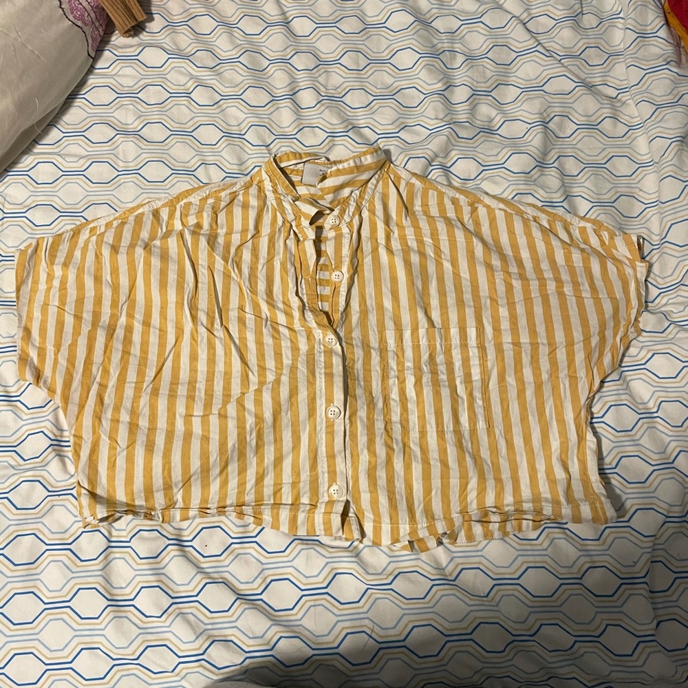 Stripped cropped blouse